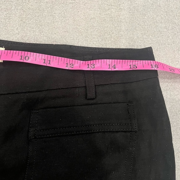 [US8]Anthropologie Elevenses Elegant Black Linen Blend Flared WMN Jumpsuit Pants - Picture 5 of 8